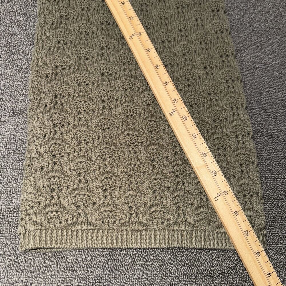 Aerie Crochet Coverup Pant Women's Large Olive Green Wide Leg Cottage Core Beach - Picture 9 of 11